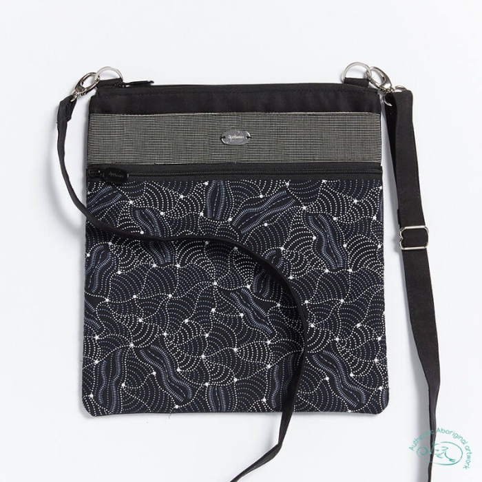 Crossbody Bag-Wild Flowers Dreaming-Black