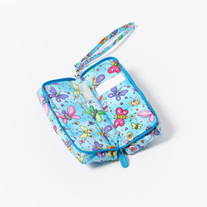 Multi-Purpose-Pouch-Butterflies-Blue-Open