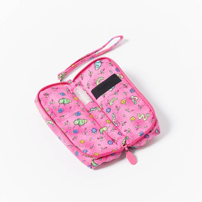 Multi-Purpose Pouch-Pink Bugs-Open