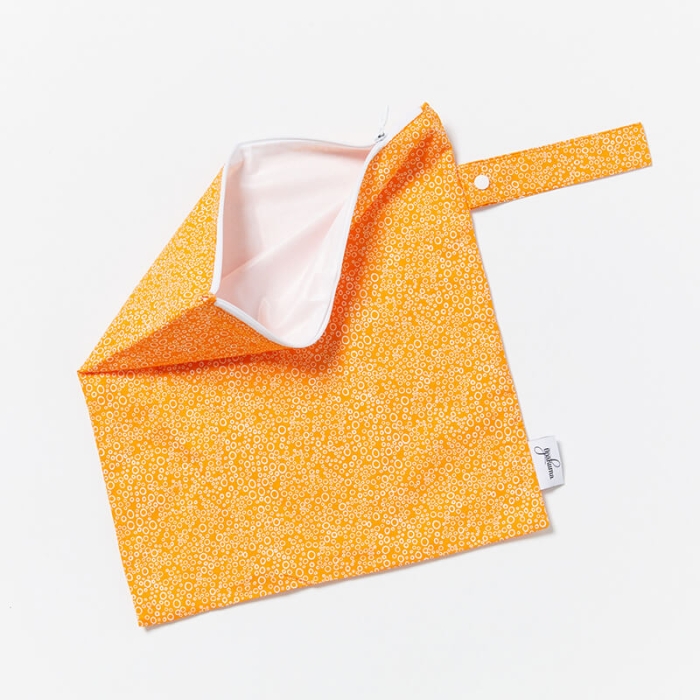 Wet Garment Bag-Bubbles-Orange-Open