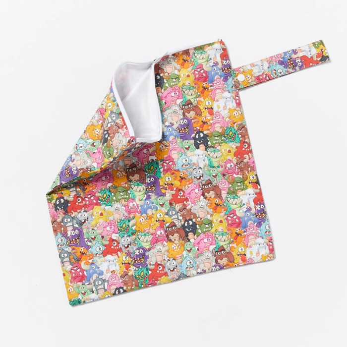 Wet Garment Bag-Monsters-Open