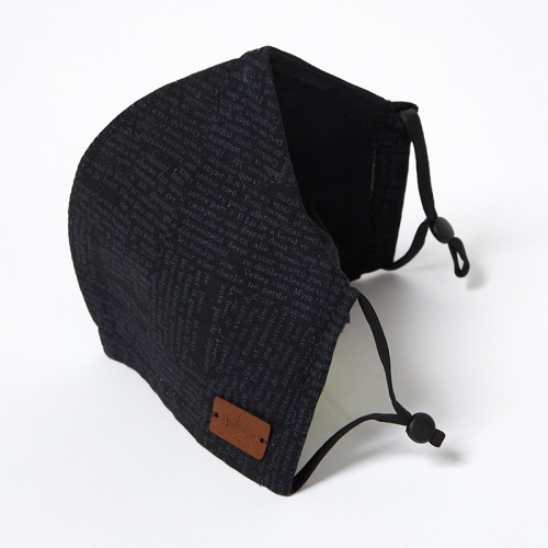 Fitted-Face-Mask-Newsprint-Black-Inside