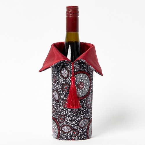 Wine Bottle Cover-Bush Onions & Wildflowers
