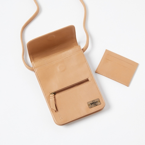 Leather-Smartphone-Crossbody-Bag-Sand-Open