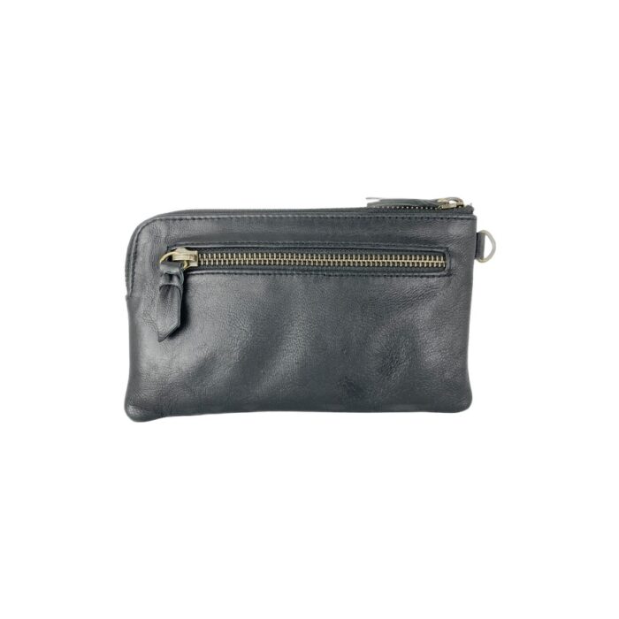 Leather wallet/purse-black-back