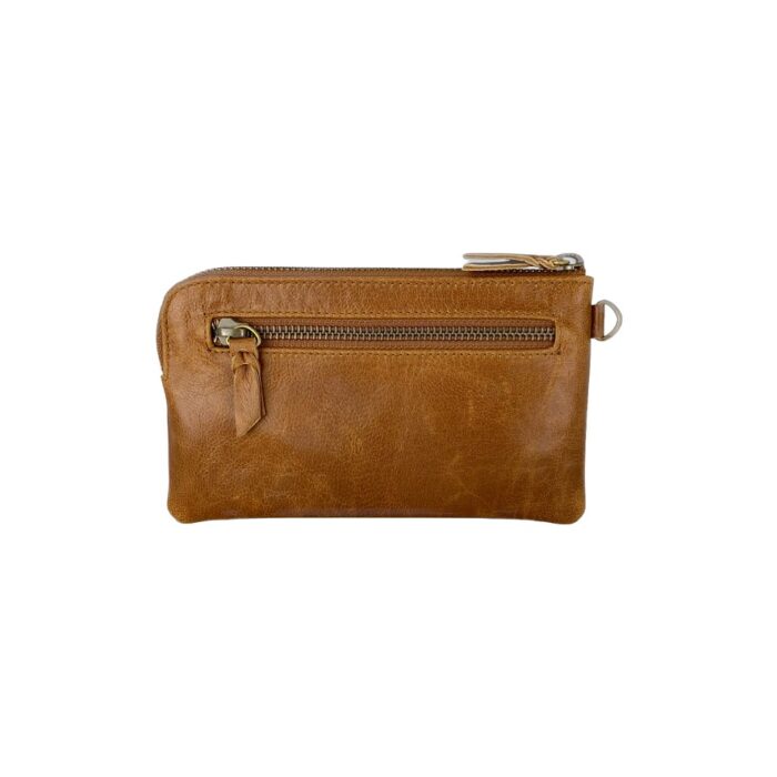 Leather wallet/purse-caramel-back