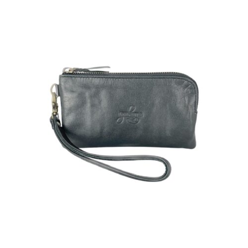 Compact leather wallet/purse-black