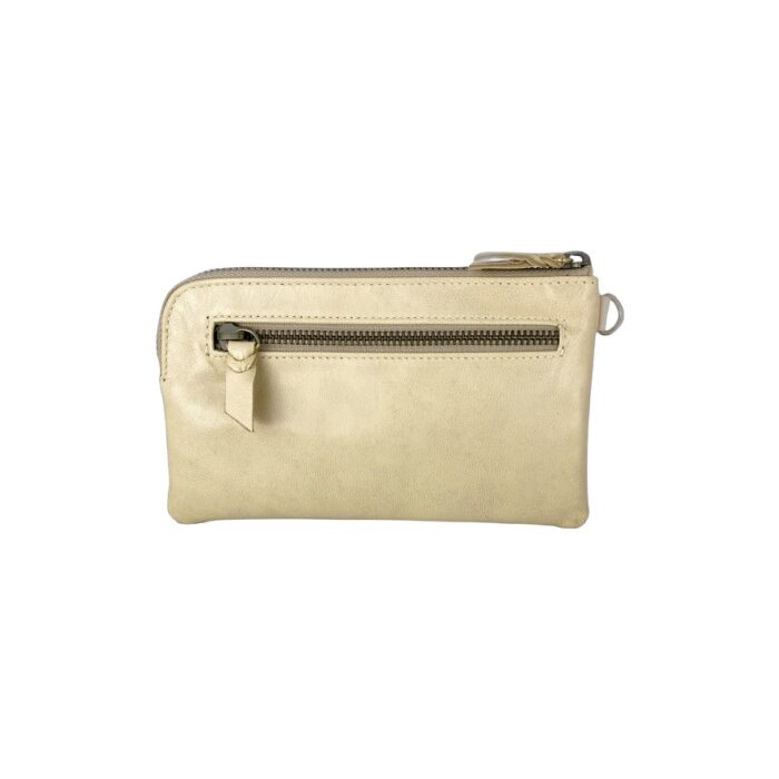 Leather wallet/purse-cream-back