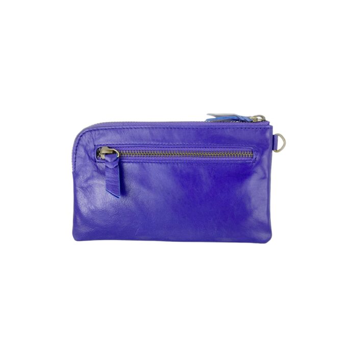 Leather wallet/purse-purple-back